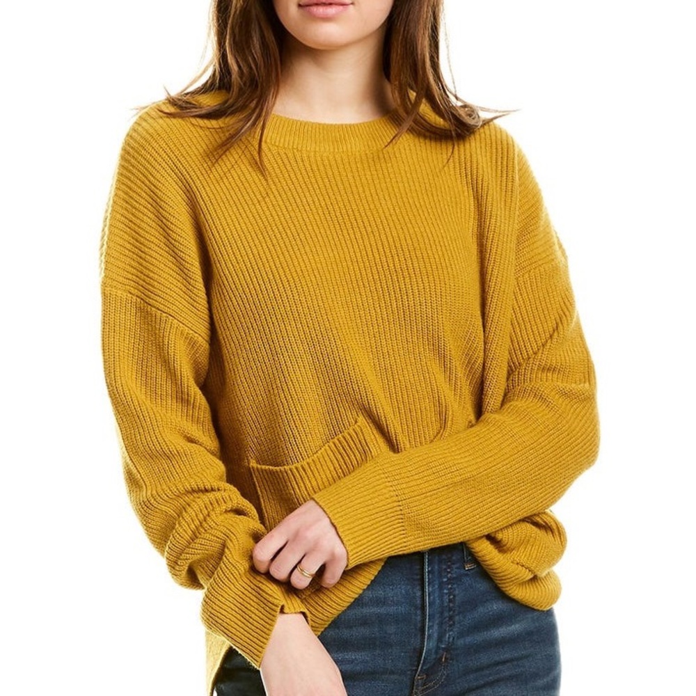 Mustard Yellow Madewell Pocket Sweater